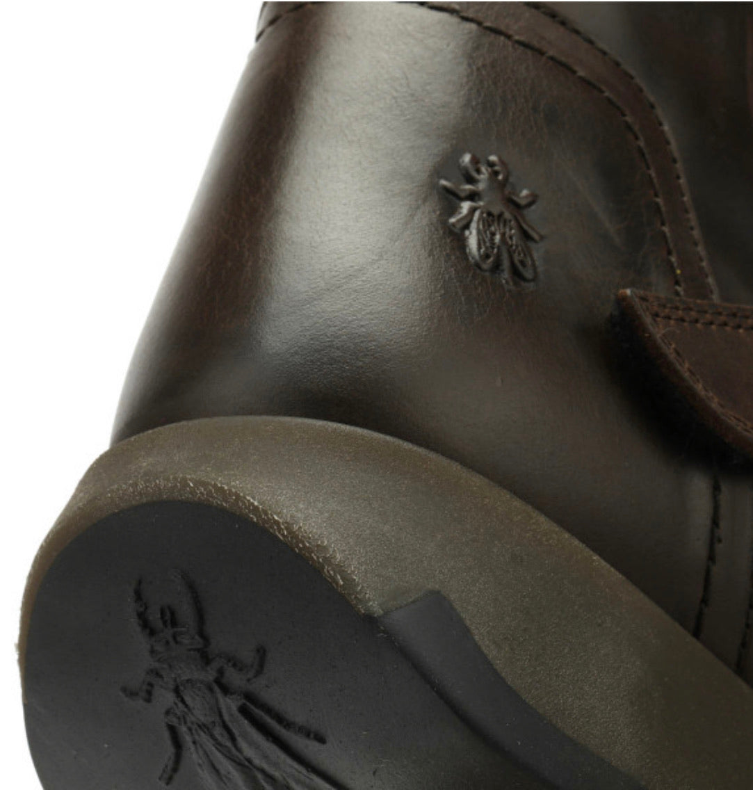 Fly London Seku Dark Brown Zip Ankle Boot Gore-Tex Made In Portugal