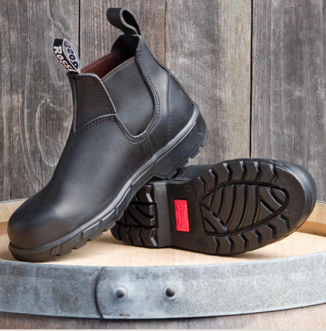 Rossi Boots Apollo 701 Black Steel Toe Chelsea Boot