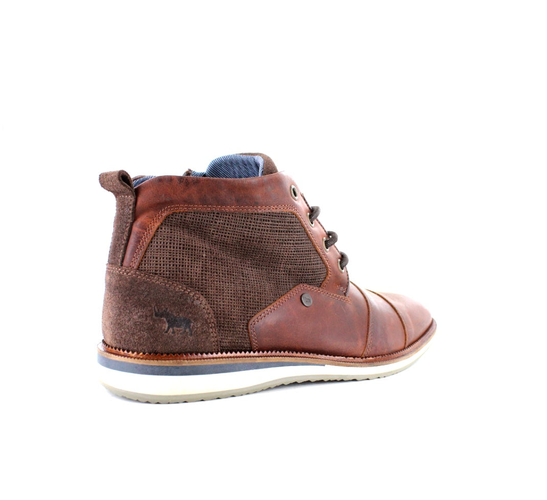 Wild Rhino Panther Rust 4 Eyelet Zip Ankle Boot Made In Portugal