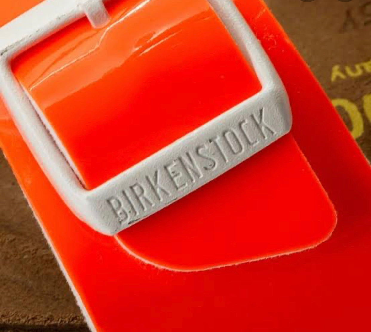 Birkenstock Arizona Patent Neon Orange Made In Germany