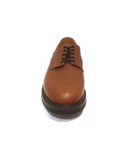 Solovair Chestnut Light Tan Waxy 5 Eyelet Gibson Shoe Made In England