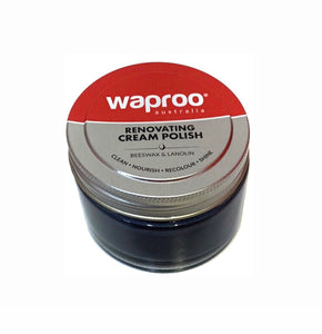 Waproo Navy Blue Renovating Cream Polish 42g Made In France