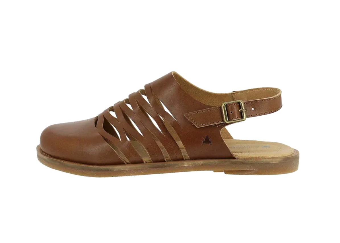 El Naturalista 5184 Caramel Tulip Vaquetilla Flats Made In Spain