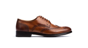 Martinelli 1492-2633EYM Cuero Light Tan Empire Leather 5 Eyelet Brogue Made In Spain