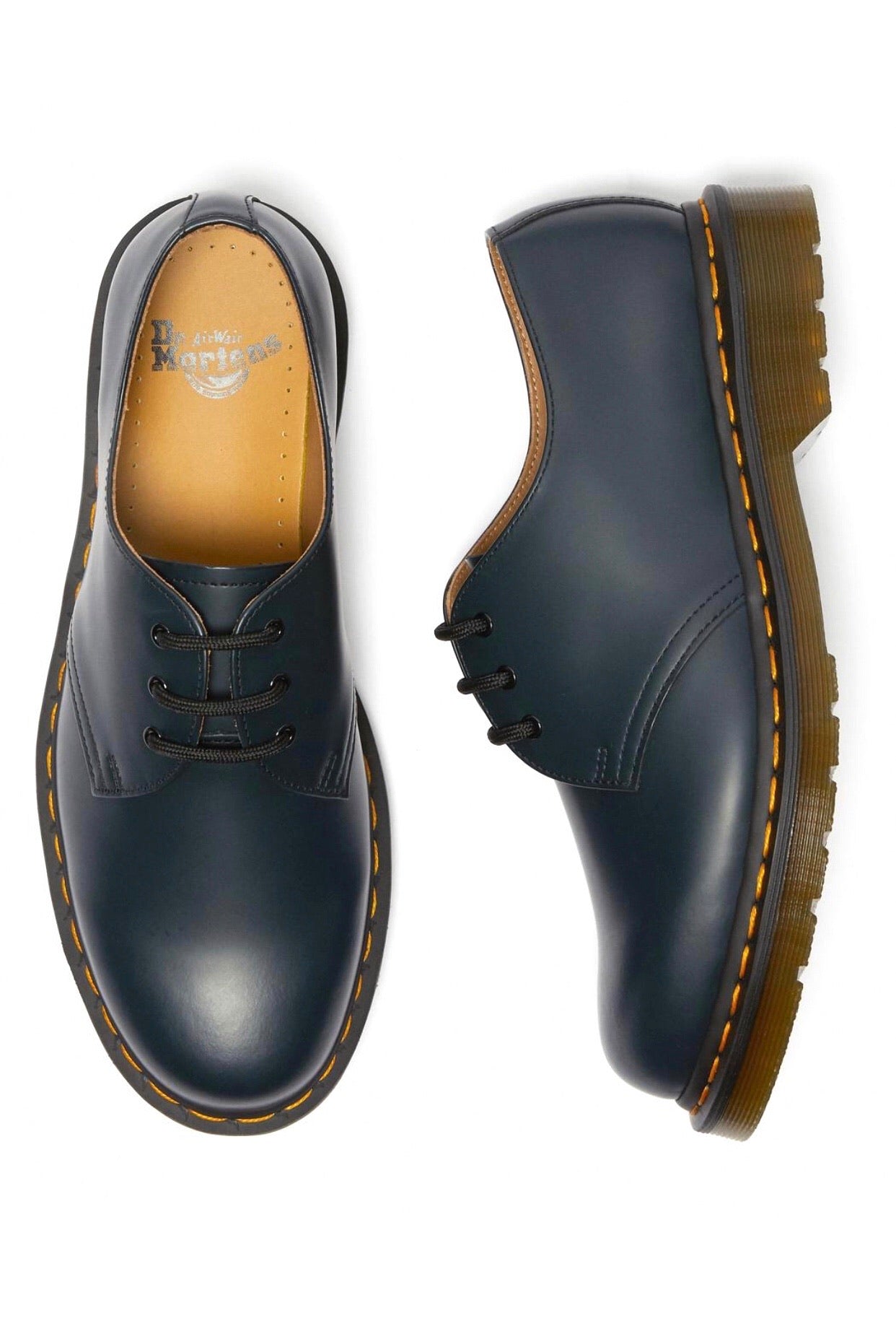 Dr. Martens 1461 Navy Blue Smooth 3 Eyelet Shoe