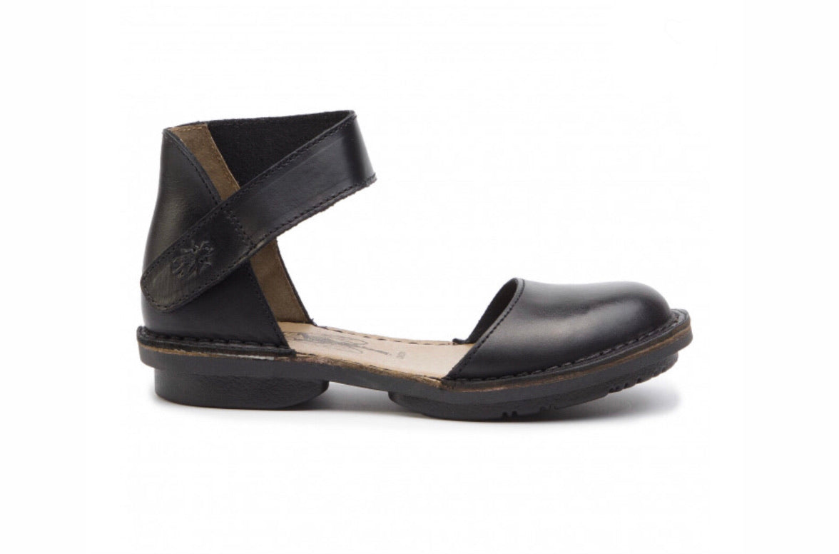 Fly London Fipa477fly Black Flats Mary Jane Made In Portugal