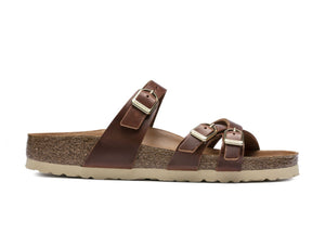 Birkenstock Franca Cognac Oiled Leather Made In Germany