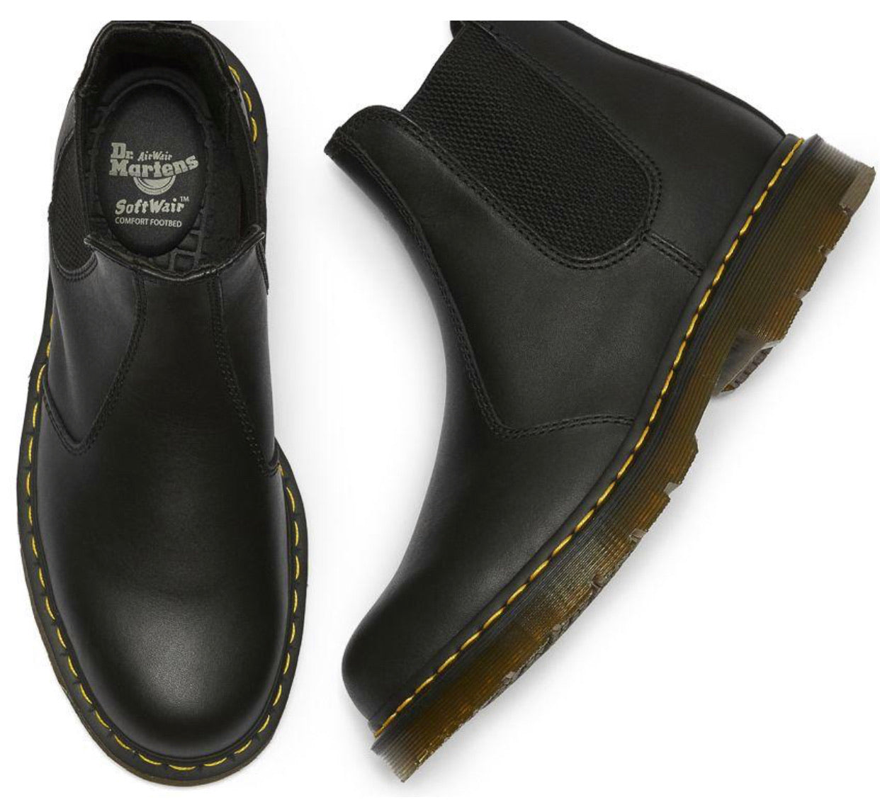 Dr. Martens 2976 Black Slip Resistant Chelsea Elastic Sided Boot