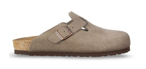 Birkenstock Boston Taupe Suede Made In Germany