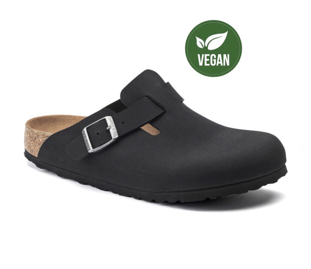 Birkenstock Boston Black Earthy Vegan Made In Germany