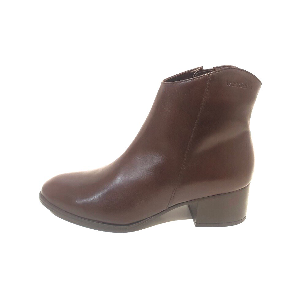 Wonders G-5130 Testa Brown Leather Zip Ankle Boot Made In Spain
