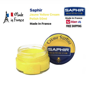 Saphir Jaune Yellow Renovating Cream Polish 50ml Made In France