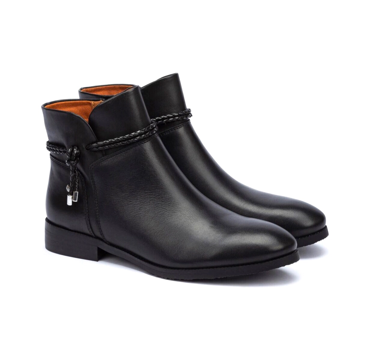Pikolinos Royal W4D 8908 Black Zip Ankle Boot Made In Spain