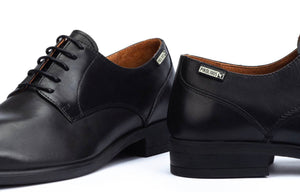 Pikolinos M7J-4187 Black 5 Eyelet Shoe Made In Spain