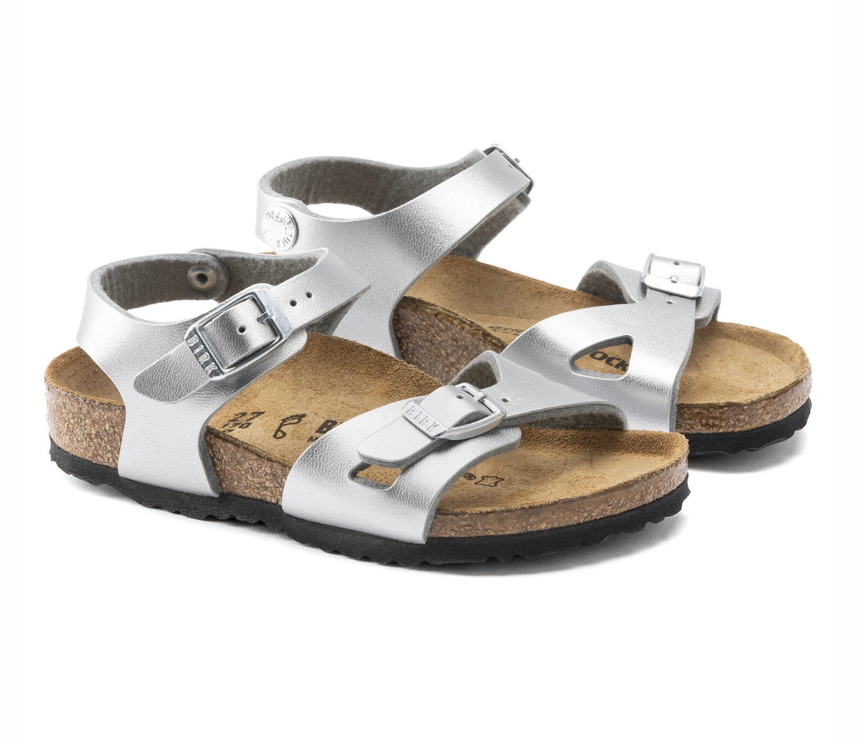 Birkenstock Rio Kids Silver Birko-Flor Made In Germany