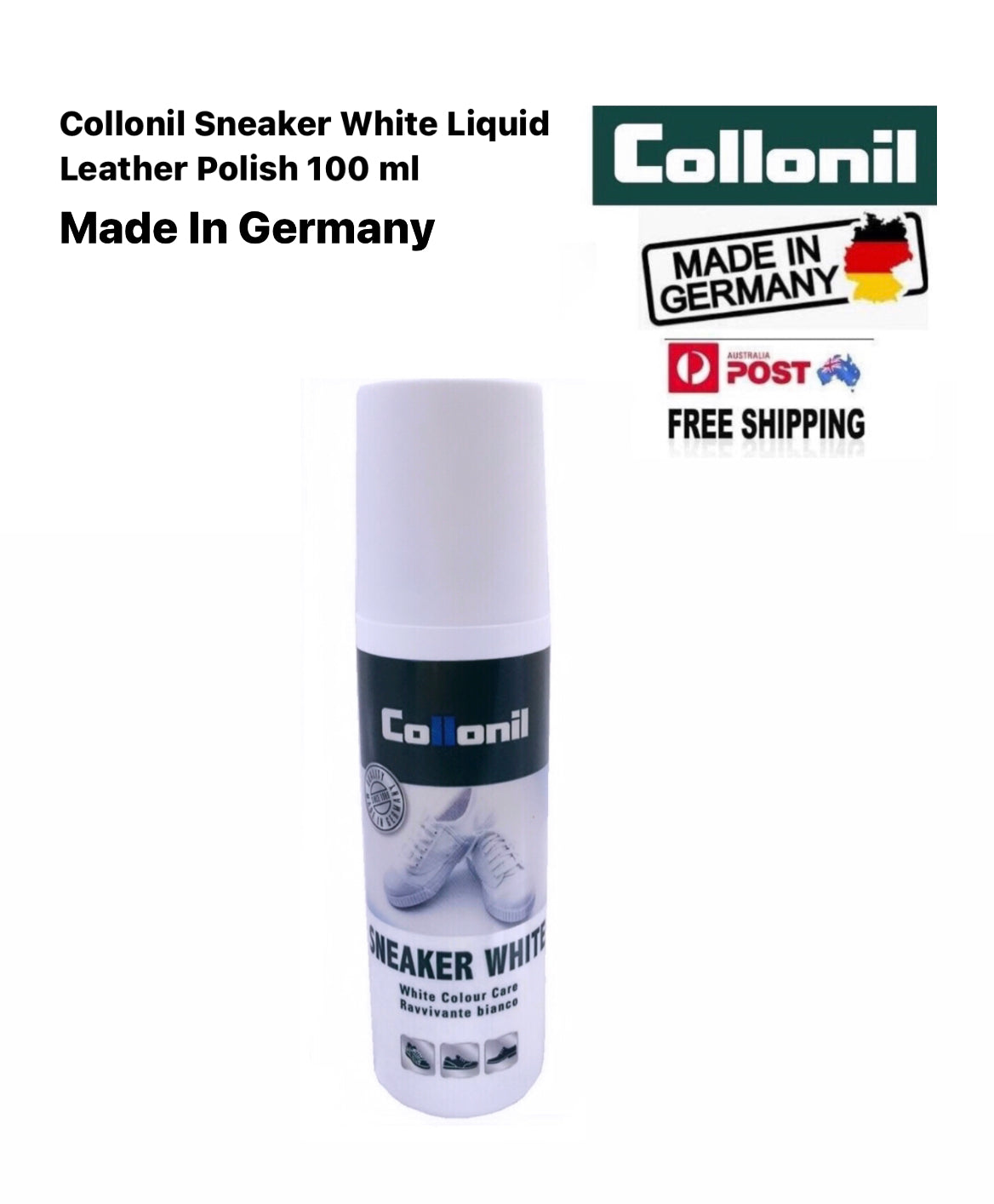 Collonil Sneaker White Liquid Leather Polish 100ml Made In Germany