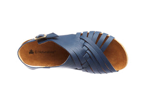 El Naturalista 5246 Zumaia Ocean Blue Natural Grain Sandals Made In Spain