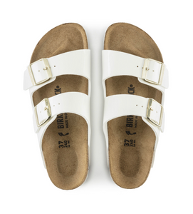 Birkenstock Arizona White Patent Birko-Flor Made In Germany