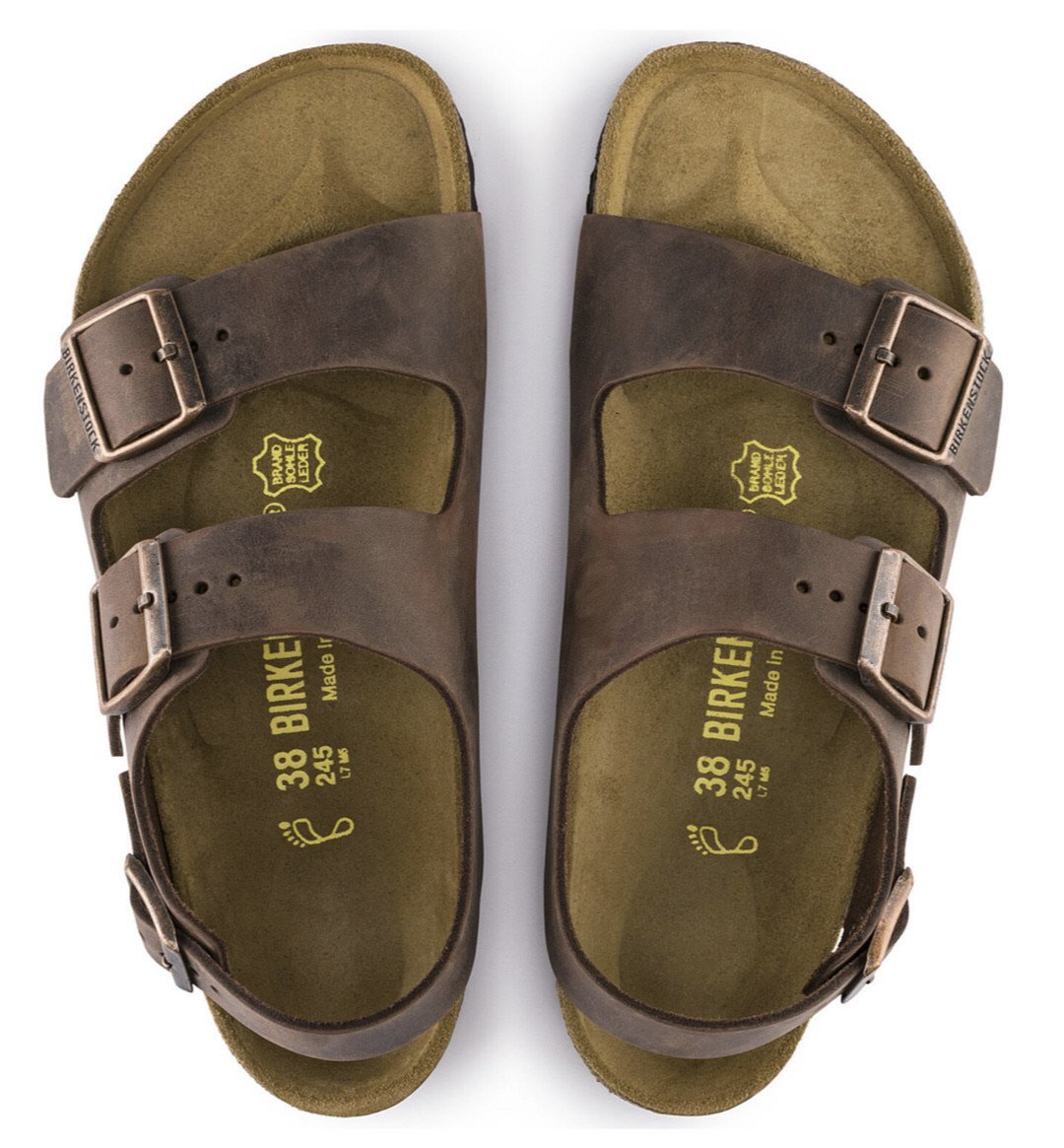 Birkenstock Milano Habana Oiled Leather Made In Germany