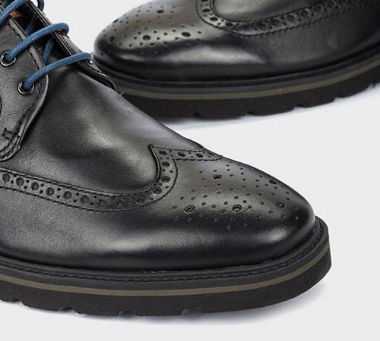 Pikolinos M9M-4226C1 Black Mens Brogue 4 Eyelet Lace Up Made In Spain