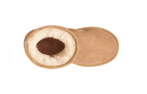 Emu Australia Chestnut Platinum Stinger Mini Ankle Sheepskin Made In Australia