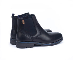 Pikolinos York M2M-N8318 Black Wool Lined Chelsea Boot Made In Portugal