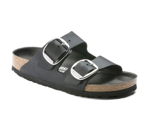 Birkenstock Arizona Big Buckle Black Oiled Leather Made In Germany