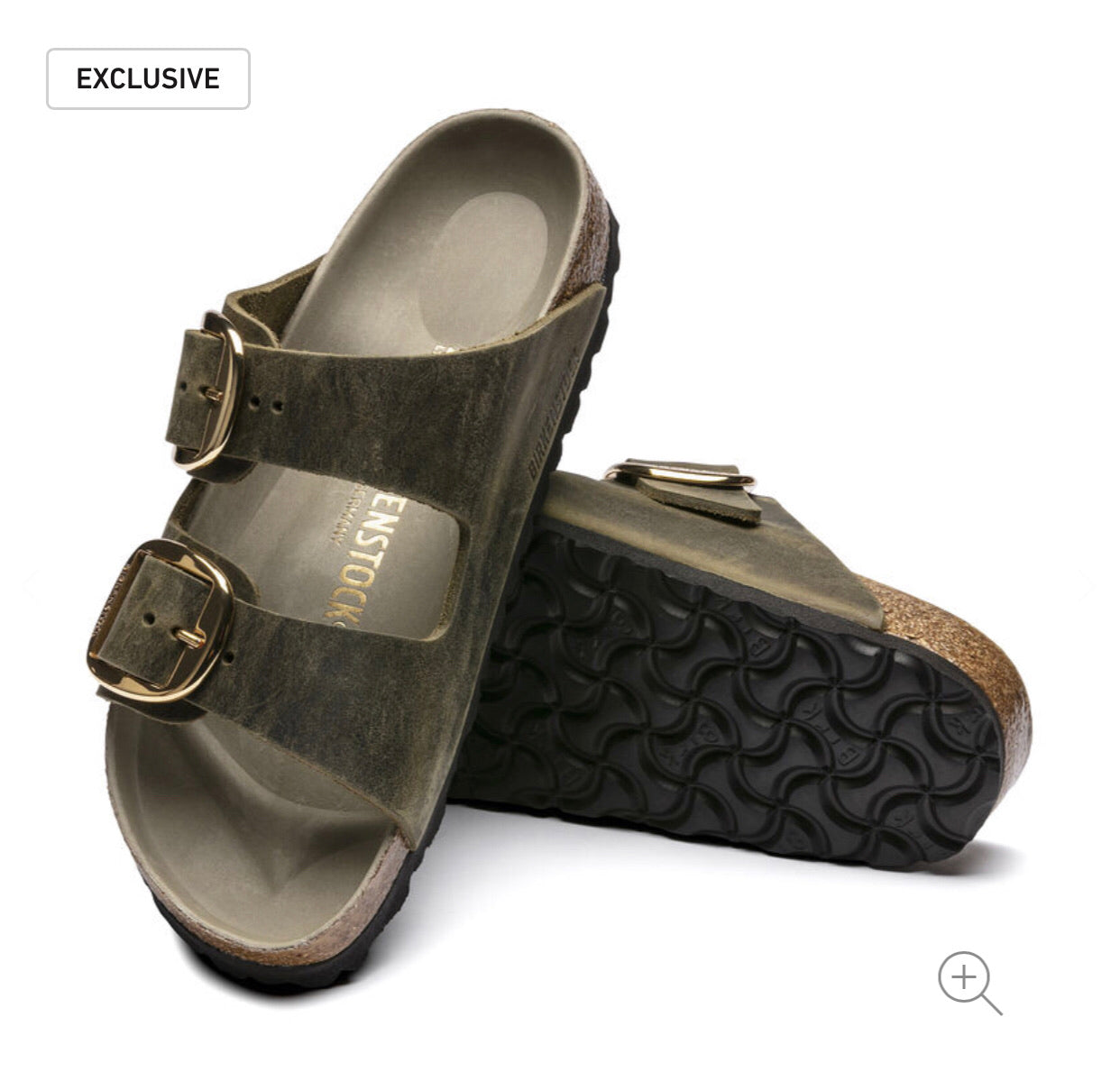 Birkenstock Arizona Big Buckle Jade Oiled Leather Made In Germany