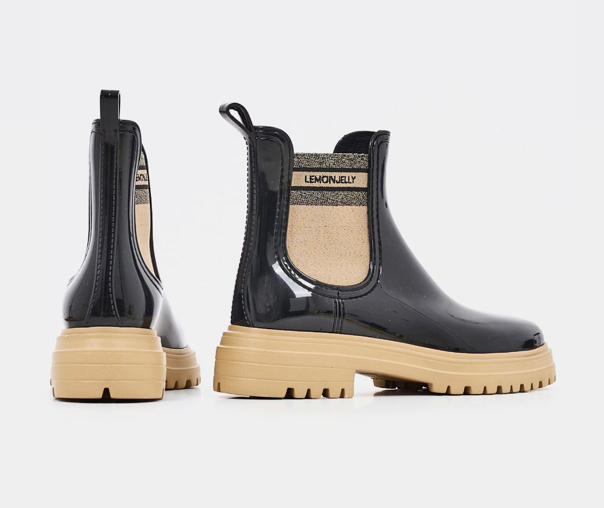 Jelly Netty Jelly Chelsea Boots Lemon Jelly Flow 01 Black Chelsea