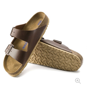 Birkenstock Arizona Antique Pull Espresso Soft Footbed Made In Germany