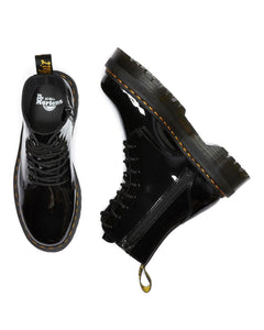 Dr. Martens Jadon Black Patent Zip Platform Ankle 8 Eyelet Boot