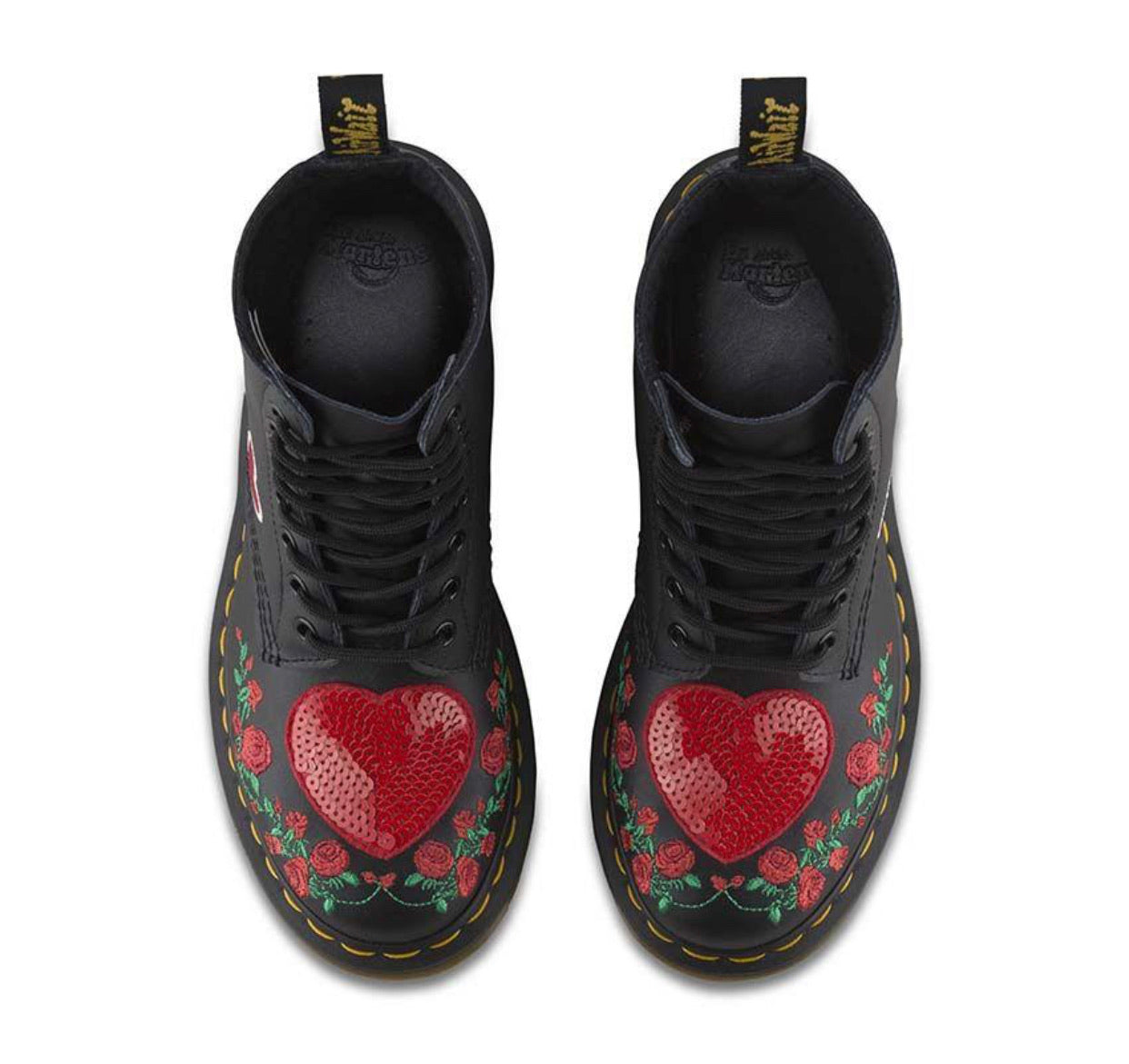 Dr. Martens 1460 Pascal Black Hearts Ankle 8 Eyelet Boot – Redpath ...