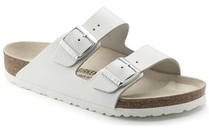 Birkenstock Arizona White Natural Leather Made In Germany