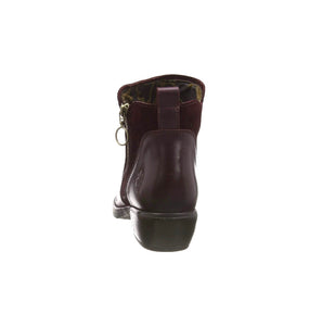 Fly London Meli Wine Leather Zip Ankle Boot Made In Portugal