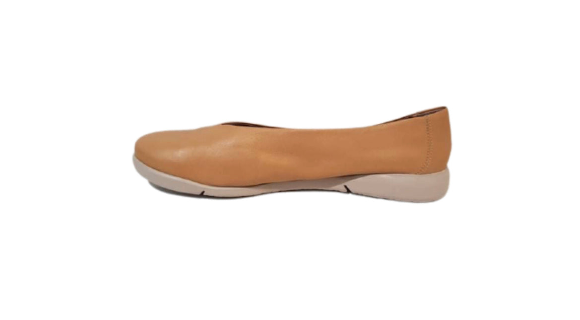 Wonders A-7801 Sand Sauvag Leather Flats Made In Spain