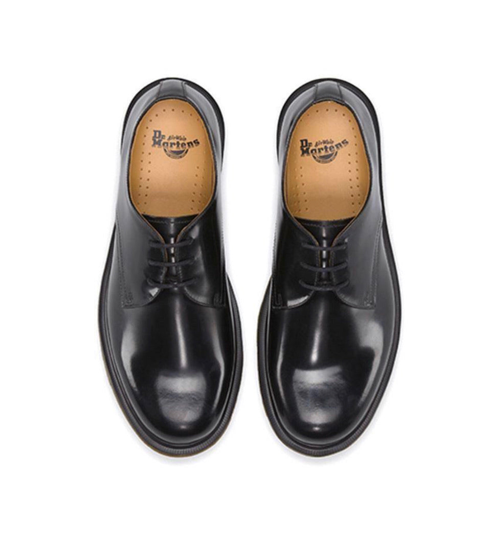 Dr. Martens 1462 Black Smooth Plain Welt 3 Eyelet Shoe