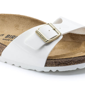 Birkenstock Madrid Patent White Birko-Flor Made In Germany