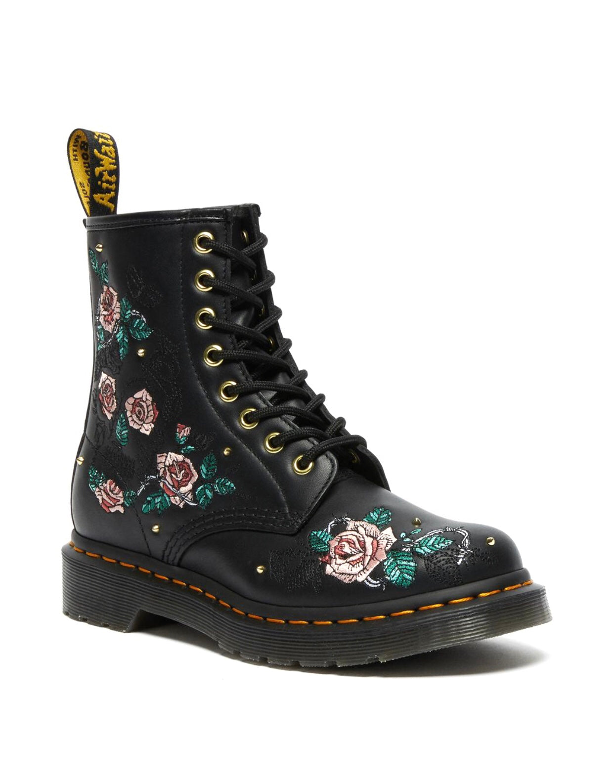 Dr. Martens 1460 Vonda Chain Black Nappa Floral 8 Eyelet Boot