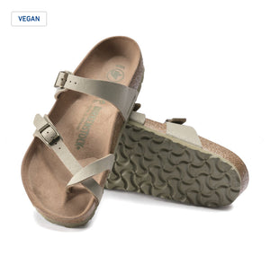 Birkenstock Mayari Faded Khaki Vegan Birko-Flor Made In Germany