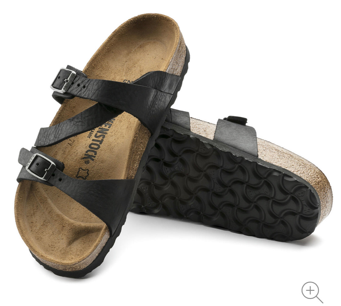 Birkenstock Salina Black Oiled Leather Made In Germany