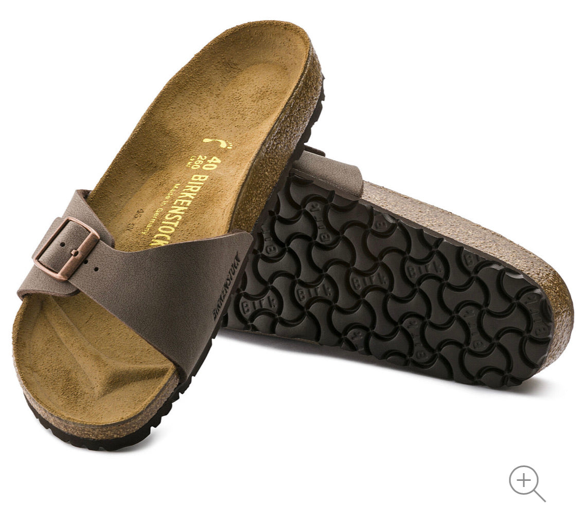 Birkenstock Madrid Nubuck Mocca Birko-Flor Made In Germany