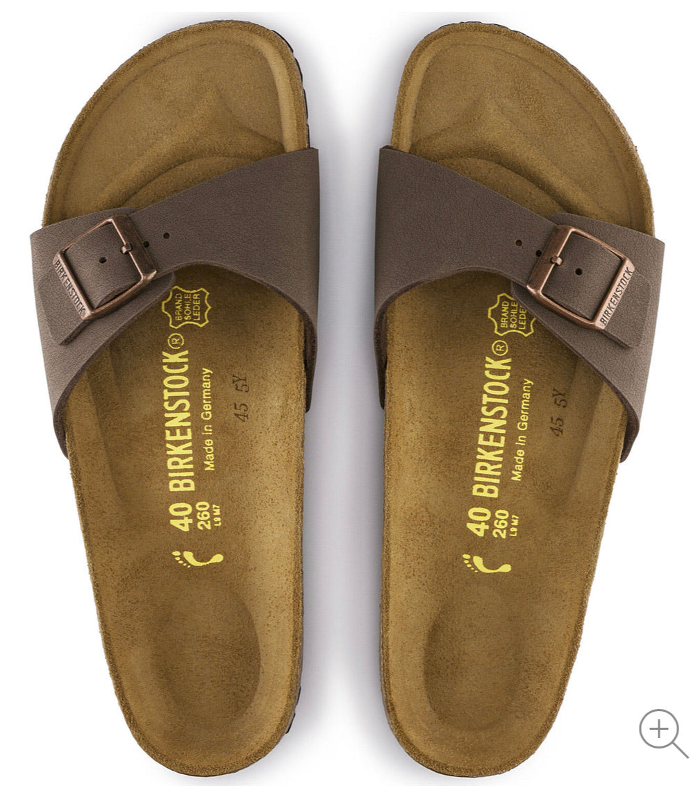 Birkenstock Madrid Nubuck Mocca Birko-Flor Made In Germany