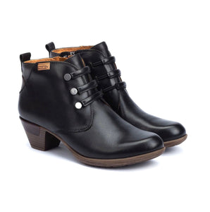 Pikolinos Rotterdam 902-8746 Black Zip 3 Eyelet Boot Made In Spain