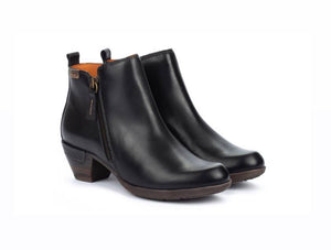Pikolinos Rotterdam 902-8900 Black Zip Ankle Boots Made In Spain