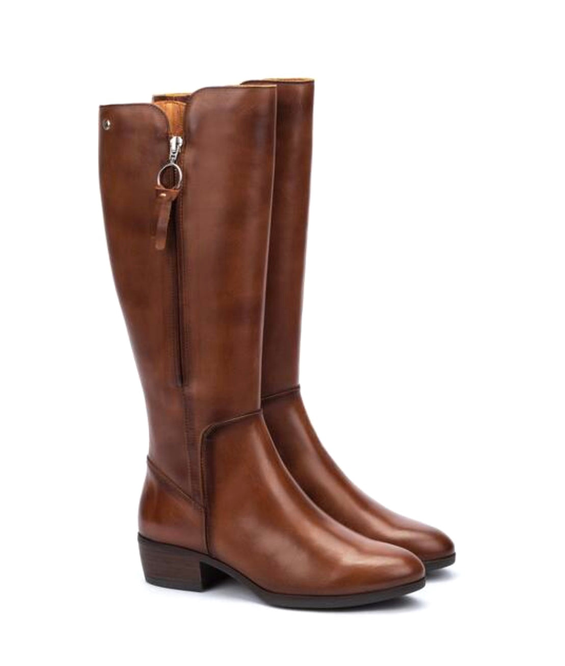 Pikolinos Daroca W1U-9653 Cuero Light Tan Zip Knee High Boot Made In Spain