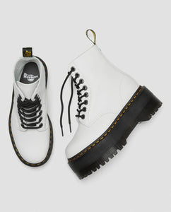 Dr. Martens 1460 Pascal Optical White Pisa Max Platform Ankle 8 Eyelet Boot