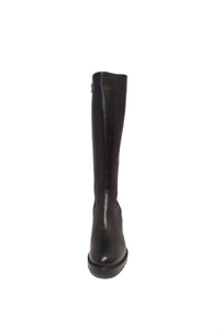 Progetto P270 Black Nero Knee High Zip Boot Made In Italy