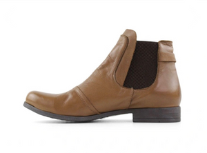 Bueno Hemmy Dark Quero Light Tan Chelsea Ankle Boot Made In Turkey