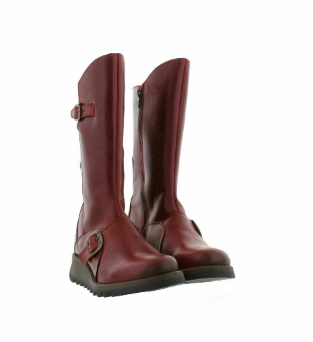 Fly London Mes 2 Red Mid Calf Zip Boots Made In Portugal – Redpath ...