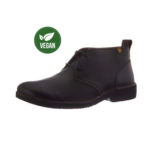 El Naturalista NG21T Black Rugged Yugen Vegan 2 Eyelet Boot Made In Spain